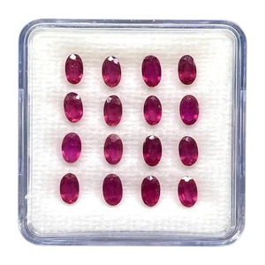 16 Pcs Natural Ruby Mozambique Oval 5x3mm Top Red Loose Gemstones Wholesale Lot - Picture 1 of 9