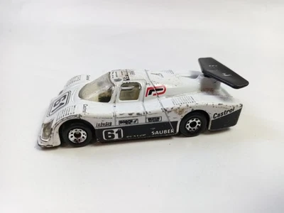 MATCHBOX GROUP C RACER SAUBER CASTROL #61 WHITE DIECAST 1:55. 1984 - Image 1 of 4
