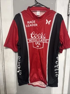Retro 1981 Coors Bicycle Classic Race Leader Beer CYCLING Jersey Cycling Size XL - Picture 1 of 8