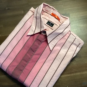 Paul Smith Men's Pink Stripe Button Down Shirt Size Medium - Picture 1 of 7