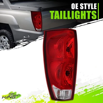 Conjunto de lanternas traseiras esquerdas cromadas vermelhas para Chevy Avalanche 1500 2500 02-06 - Imagem 1 de 4