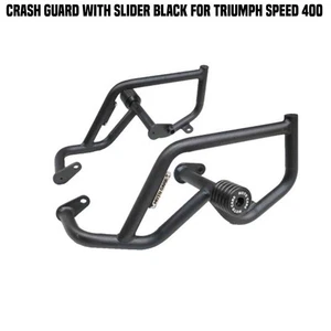 CRASH GUARD WITH SLIDER, BLACK FIT FOR TRIUMPH SPEED 400 & SCRAMBLER 400X - Picture 1 of 5