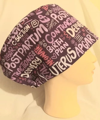OB/GYN Euro Style Scrub Cap.  Adjustable With Elastic & Cord Lock. - Image 1 of 3