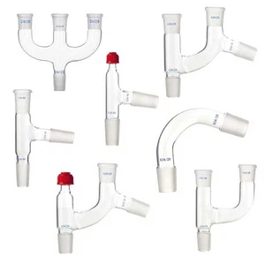 Glass Distillation with Standard Joints Connector Adapter Glassware Labware - Picture 1 of 22