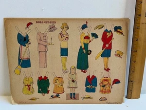 ORIGINAL 1900'S PAPER DOLL WOMENS SUFFRAGE MOVEMENT NO. 1 UNCUT DECALCO RARE - Picture 1 of 3