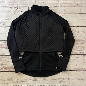 Sweaty Betty Fast Track Thermal Running Jacket Black Two Layer Large Performance - Picture 1 of 7