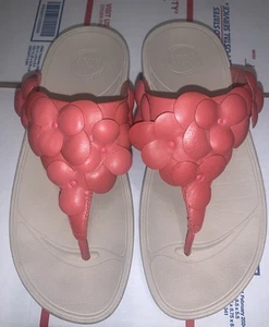 FitFlop Zehenstegsandale koralle Blumen Flip-Flop Größe 5 - Bild 1 von 9