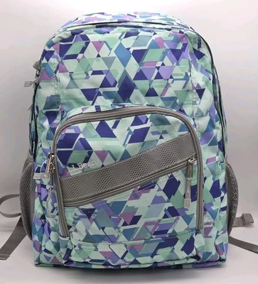 LL Bean Backpack Book Bag Fresh Mint Prism Blue Green Laptop Tech Pockets  - Image 1 of 4