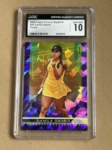 2024 TOPPS CHROME SAPPHIRE PURPLE /10 CAMILA OSORIO ROOKIE CGC 10 π₯ - Picture 1 of 2