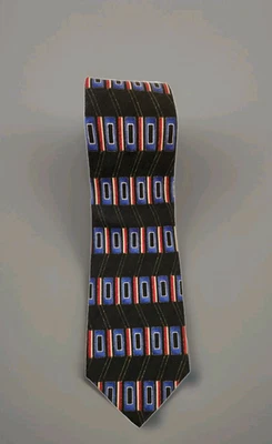 Corbata de Colección Pierre Cardin 100% Seda Diseño Geométrico Multicolor EE. UU. 58" X 4" Foto 1 de 4