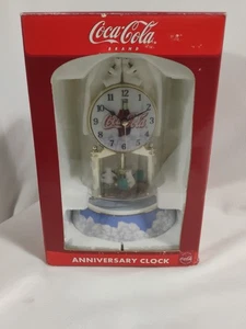 Brand New Vintage Coca-Cola Anniversary Dome Clock With Dancing Polar Bears&Coke - Picture 1 of 8