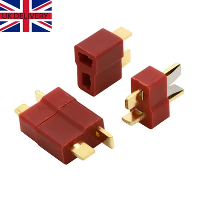 1/2/5 Pairs Deans T Plug Male & Female Connectors Terminal Plugs RC LiPo Battery - Image 1 of 2
