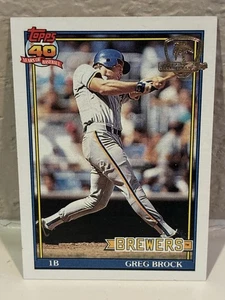 1991 Topps Desert Shield #663 Greg Brock Milwaukee Brewers NRMT C - Picture 1 of 2