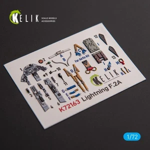 English Electric F,2A Lightning interior 3D Decals (for Airfix kit) 1:72 K72163 - Picture 1 of 8