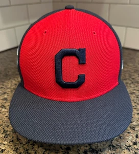 Cleveland Guardians Indians New Era 59Fifty Baseball Hat Cap 7 3/8 Retro Logo - Picture 1 of 8