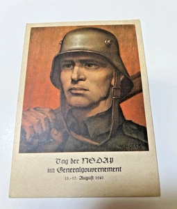 Deutschland Besetztes Polen Krakau 1 Jahr NSDAP im Generalgouvernement Postkarte NOS - Bild 1 von 2