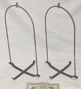 vintage BRASS/ CAST IRON hanging BEAM SCALE BASE pair set NO PANS for parts 14"  - Picture 1 of 5