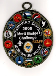 Muskingum Valley Council Zanesville Ohio, 2006 Arrowhead District STAFF Patch - Foto 1 di 1