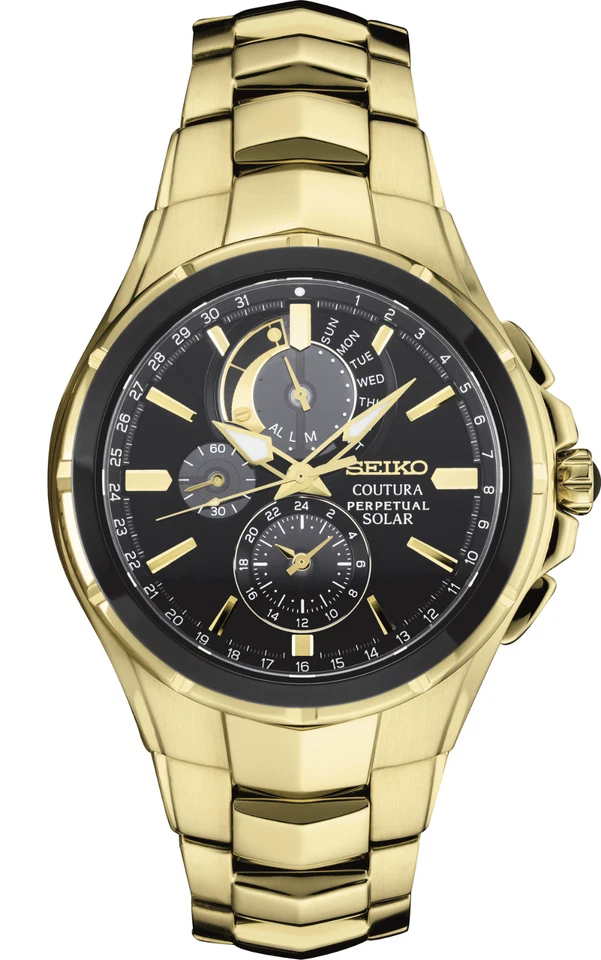 Seiko Coutura Men's Black Watch - SSC700