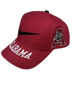 Vintage Nike Hat Alabama Snapback 90s Swoosh Shaped Snap Bama Vtg Roll Tide - Picture 1 of 5
