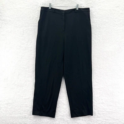 Pantalones de vestir Oscar de la Renta para mujer talla 16 negros 36x28 pantalones de pierna ancha Foto 1 de 4