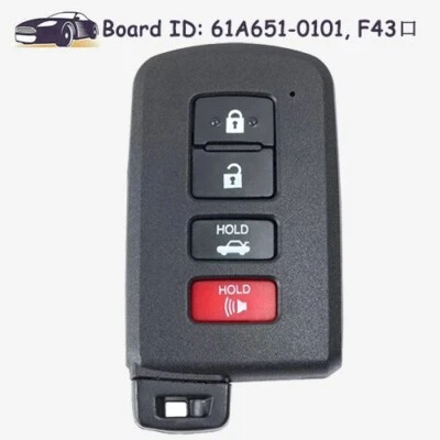 Smart Remote Key Fob 4B BA4EQ F43 61A651-0101 for Toyota Camry Avalon Corolla - Imagem 1 de 4