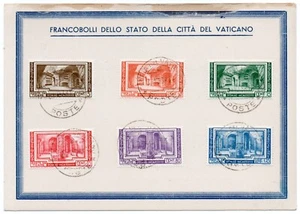 Vaticano - Serie completa Congresso Archeologia Cristiana 1938 su foglietto - Picture 1 of 1