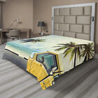Ambesonne Summer Flat Sheet Top Sheet Decorative Bedding 6 Sizes