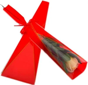 100 Counts Single Floral Packaging Bag Single Rose Sleeve for Wedding Birthday - Picture 1 of 1