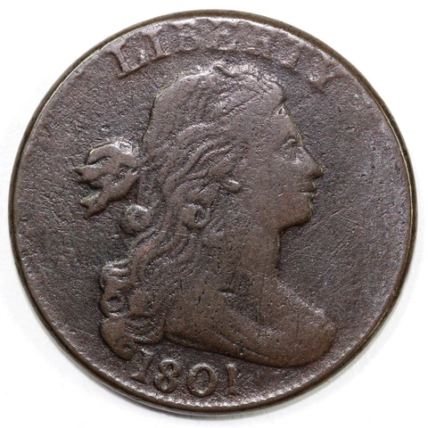 1801 1c S-219 Draped Bust Large Cent Cover