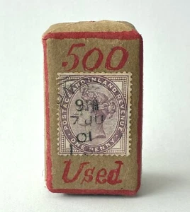 1881 QV 1d Flieder Stempel 2 (16 Punkte) versiegelte Packung mit 500 gebrauchten Beispielen - Marsh SG 172 - Bild 1 von 3