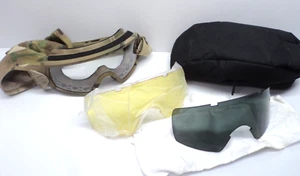 Tactical Paintball Goggles with 3 Lenses Airsoft Safety Glasses In Carry Case - Picture 1 of 7