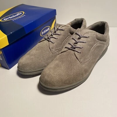 New Dr Scholls Womens 11W Schlls Oxford Lace Up Comfort Shoes Leather Gray - Image 1 of 4