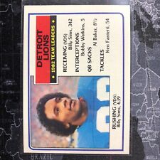 1983 Topps Football-Billy Sims / Card #58 / Team Leaders / Detroit Lions
