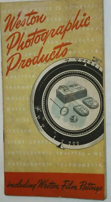 VINTAGE 1944 WESTON CATALOG/BROCHURE! LIGHT METERS/FILM/THERMOMETER/ANALYZER! Foto 1 de 4