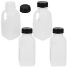 4pcs Reusable Bottle Plastic Beverage Bottles Homemade Juicing Bottles Empty