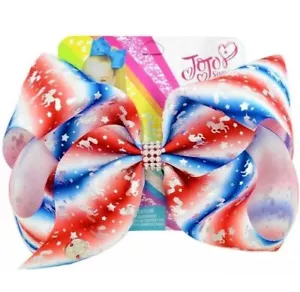 Jojo 8" Einhorn Schleife rot, weiß & blau 4. Juli - Bild 1 von 1