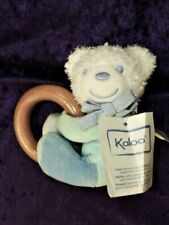 Kaloo Small Stuffed Plush Teddy Bear Wood Wooden Teether Teething Ring Toy Baby