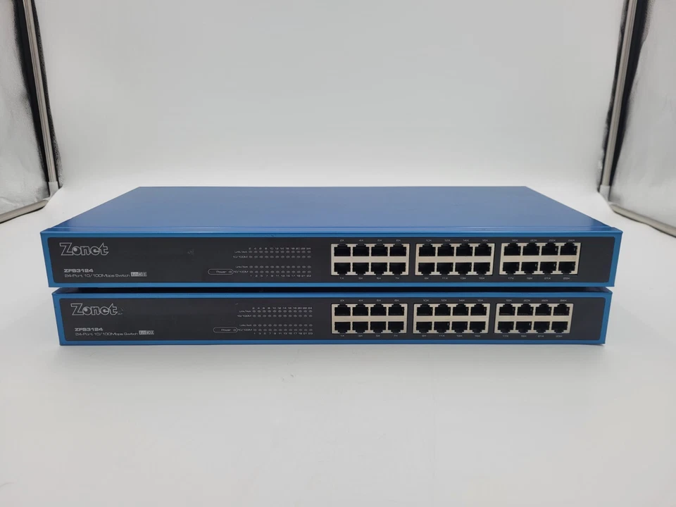 Zonet ZFS3124 24-Port 10/100Mbps Ethernet Switch- Hinges/Screws Included - Image 1 of 4