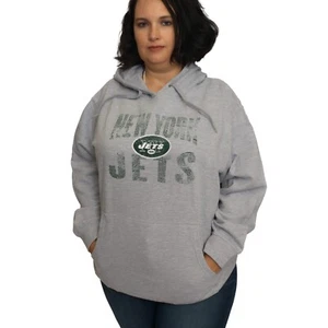New York Jets NFL Women's Plus Size Screen Print Hoodie 2X - Picture 1 of 2