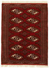 Traditional Hand-Knotted Geometric Carpet 3'4" x 4'10" Wool Area Rug