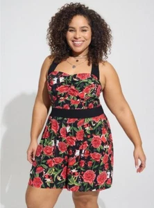 Torrid Disney Queen of Hearts Sleeveless Romper NWT New 2X - Picture 1 of 11