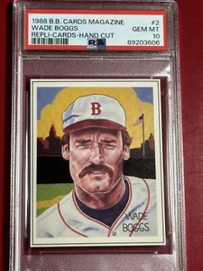 1988 Diamond Stars PSA 10 BB Cards Magazine Insert Pop 2, 0 Higher Red Sox - Picture 1 of 2
