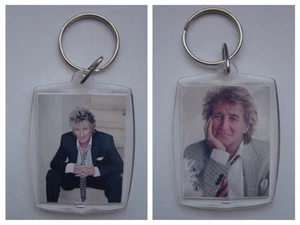 Rod Stewart, Photo Keyring / bag tag, clear plastic, - Picture 1 of 3