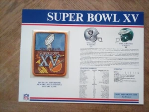 Willabee & Ward Patch Super Bowl XV 15 Oakland Raiders Philadelphia Eagles - Picture 1 of 1