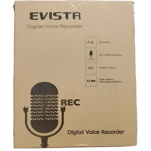 EVISTR 16GB Digital Voice Recorder Voice Activated Recorder Player USB Charge - Picture 1 of 4