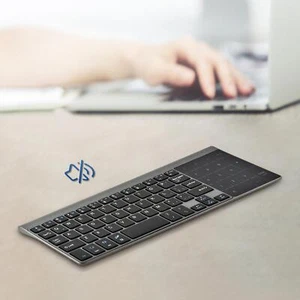 Wireless Keyboard 2.4G Built in Touchpad Remote Keyboard Mouse Combo for PC - Picture 1 of 12