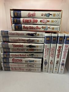 Shirley Temple VHS Vintage Clamshell Lot Of 15 VHS COLOR 8 Sealed