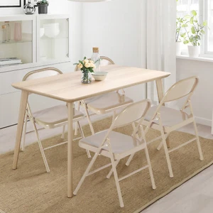 4Pcs Metal Folding Chairs Double Hinged Steel Frame Easy Foldable for Kitchen - Picture 1 of 30