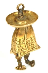VTG BEAUTIFUL 14K YELLOW GOLD CHARM FOR BRACELET MEXICO MAN SOMBRERO 2.7 GRAM - Picture 1 of 2